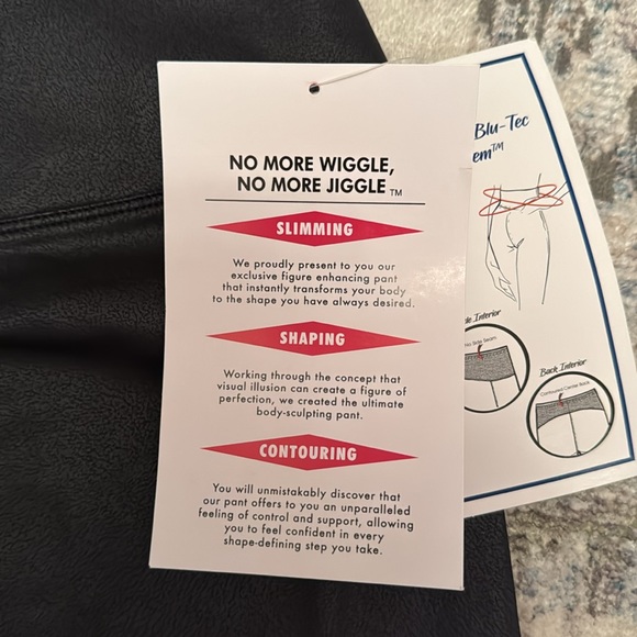 NWT Women with Control by Renee Greenstein leather look knee length skirt - Picture 5 of 11